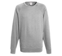 Fruit of the Loom, Felpa con maniche raglan Bright Grey (Ral 7035) XXL