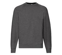 Fruit of the Loom - Felpa con maniche raglan, colore: blu, Grigio scuro., L