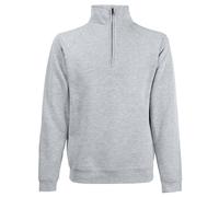 Fruit Of The Loom - Felpa con Mini Zip Tinta Unita - Uomo (RW3166)