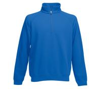 Fruit Of The Loom - Felpa con Mini Zip Tinta Unita - Uomo (RW3166)