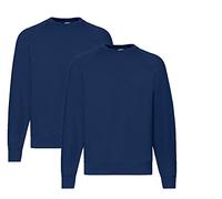 Fruit of the Loom Felpa da uomo, 2 x Navy + 1 blocco note Hl-Acquist, XL