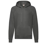 Fruit of The Loom Felpa da Uomo con Cappuccio Leggero e Pull-Over, Grafite Chiaro, XXL