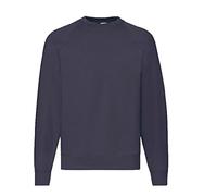 Fruit of the Loom - Felpa da uomo con maniche raglan, in diverse taglie e colori, Navy profondo, XXL