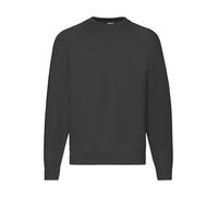 Fruit of the Loom - Felpa da uomo con maniche raglan, in diverse taglie e colori, Nero , M