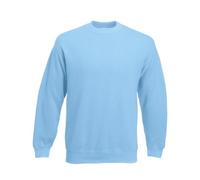 Fruit Of The Loom - Felpa da uomo, senza cerniera azzurro L