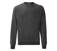 Fruit Of The Loom - Felpa da uomo, senza cerniera, Uomo, grigio, X-Large
