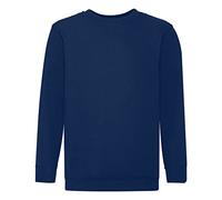 Fruit of the Loom - Felpa Girocollo Classica Maniche Lunghe - Bambino (7-8 Anni) (Blu Navy)