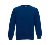 Fruit of the Loom - Felpa Girocollo Maniche Raglan 280g/mq - Uomo (S) (Blu scuro)
