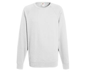 Fruit Of The Loom - Felpa Girocollo Maniche Raglan - Uomo (L) (Bianco)