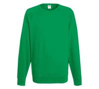 Fruit Of The Loom - Felpa Girocollo Maniche Raglan - Uomo (M) (Verde kelly)