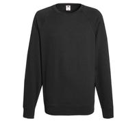 Fruit Of The Loom - Felpa Girocollo Maniche Raglan - Uomo (XL) (Nero)