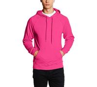 Fruit of The Loom Felpa Leggera con Cappuccio da Uomo, Fucsia, M