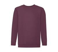 Fruit of the Loom - Felpa Maniche Set-in - Bambino (7-8 Anni) (Rosso)