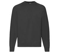 Fruit of the Loom Felpa Raglan da uomo 62-216-0, Nero + 1 blocco note Hl-Acquisto, XL