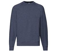 Fruit of the Loom Felpa Raglan da uomo 62-216-0, Vintage Heather Navy + 1 blocco note acquisto Hl, XL