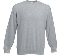 Fruit of the Loom Felpa Set-in Maglia di Tuta, Grigio (Heather Grey 123), XL Uomo