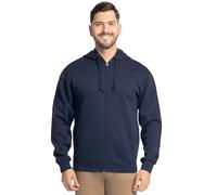 Fruit of the Loom Felpe con Cappuccio in Pile Eversoft Camicia, Cerniera Completa, Blu Marino, XXXL Uomo