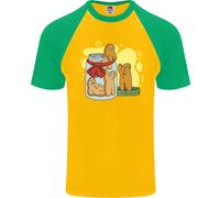 Fruit of the Loom Gingerbread Man Escape T-Shirt Baseball Uomo Uomo S/S