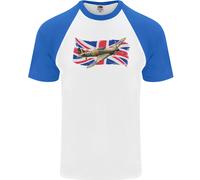 Fruit of the Loom Hawker Hurricane T-Shirt Baseball Uomo Union Jack