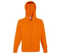 Fruit of the Loom Hooded Sweat Felpa con Capuccio, Opaco, Arancione, L Uomo