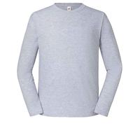 Fruit of the Loom Icona 195 Manica Lunga Girocollo Cotton T-Shirt Tee XS-5XL
