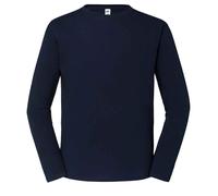 Fruit of the Loom Icona 195 Manica Lunga Girocollo Cotton T-Shirt Tee XS-5XL