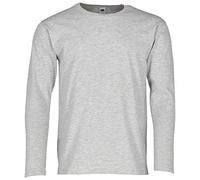 Fruit of the Loom Iconic 150 Classic Long Sleeve T-Shirt - Maglietta a maniche lunghe, grigio, 5XL