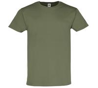 Fruit of the Loom Iconic 195 Ringspun Premium T | Maglietta da uomo e da donna - 100% cotone 190-195 g/m² di alta qualità e morbida, ideale per la stampa e l'uso quotidiano | Colore: oliva classico