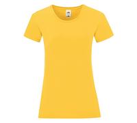 Fruit of the Loom Iconic Maglietta Maniche Corte Donna (XL) (Giallo Intenso)