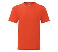 Fruit of the Loom Iconic Maglietta Maniche Corte Uomo (XL) (Arancione)