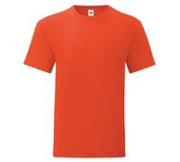 Fruit of the Loom Iconic T - Maglietta da uomo, taglia S - 5XL, confezione da 3 rosso fuoco XXL