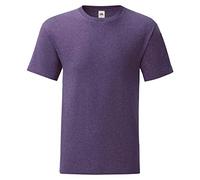Fruit of the Loom Iconic T - Maglietta da uomo, taglia S - 5XL, confezione da 3 Viola mélange L