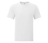 Fruit of the Loom Iconic T Uomo T-Shirt Bianco 100% Cotone Slim Fit