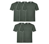 Fruit of the Loom - Iconic Tee, Lightweight Ringspun Tee, 5 Pack, T-Shirt Uomo