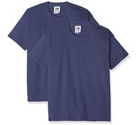 Fruit of the Loom Kids Valueweight Short Sleeve T 2 Pack Maglietta, Blu (Blu Navy), 12-13 Years(Manufacturer Size:32) (Pacco da 2) Bambini e Ragazzi