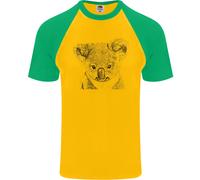 Fruit of the Loom Koala Bear Sketch T-Shirt Baseball Uomo 610260 Cotone