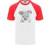 Fruit of the Loom Koala Bear Sketch T-Shirt Baseball Uomo 610260 Cotone