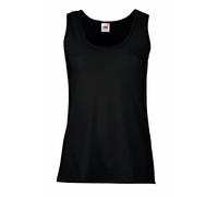 Fruit of the Loom, Ladies Fit Valueweight - Top da donna, senza maniche Nero XXL
