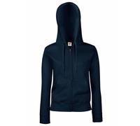 Fruit of the Loom Lady-Fit - Felpa da donna con cappuccio, XXL, colore: Blu scuro, Navy scuro, XXL