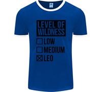 Fruit of the Loom Leo Uomo Ringer T-Shirt 61168 Cotone Jersey