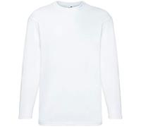 Fruit Of The Loom Long Sleeve Valueweight Tee Maglia, Uomo, Bianco, XX-Large
