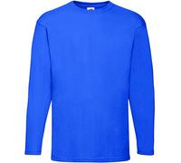 Fruit Of The Loom Long Sleeve Valueweight Tee Maglia, Uomo, Blu (Royal Blu), Large