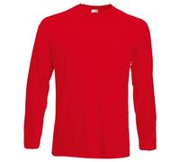 Fruit Of The Loom - Maglia 100% Cotone - Uomo (M) (Rosso)