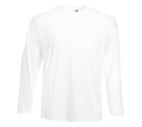 Fruit of The Loom - Maglia a Manica Lunga - Uomo Bianco Bianco Large