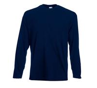 Fruit of the Loom - Maglia a Manica Lunga - Uomo Blu Blu Scuro Navy Large