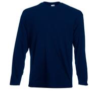 Fruit of the Loom - Maglia a Manica Lunga - Uomo Blu Blu Scuro Navy Medium