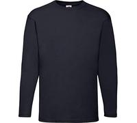 Fruit of The Loom - Maglia a Manica Lunga - Uomo Blu Blu Scuro Navy XX-Large