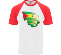 Fruit of the Loom Maglia Baseball Uomo a Maniche Corte Flag Sao Tome e Principe