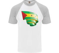Fruit of the Loom Maglia Baseball Uomo a Maniche Corte Flag Sao Tome e Principe