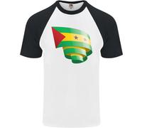 Fruit of the Loom Maglia Baseball Uomo a Maniche Corte Flag Sao Tome e Principe